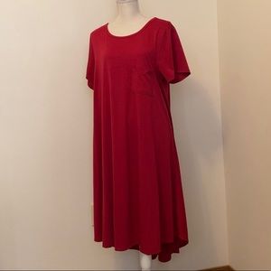 LuLaRoe Carly 2XL Dark Pink Solid